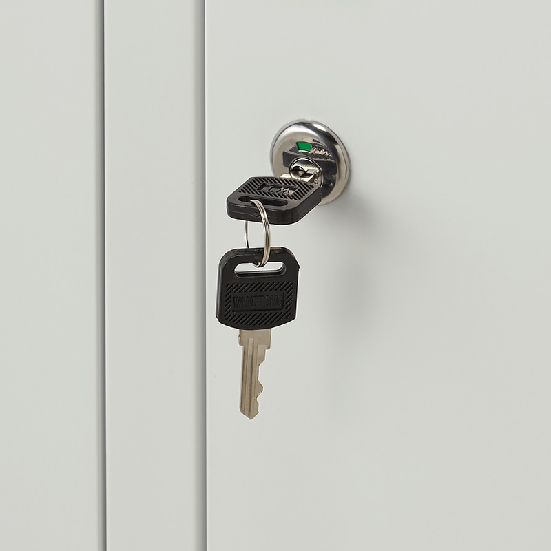 スチールロッカー 3人用 ホワイト 1台（ご注文単位1台）【直送品】