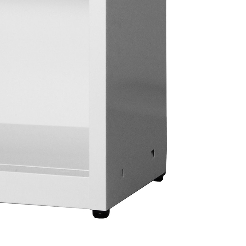 オープン型スチール書庫 スリム3段 ホワイト 1台（ご注文単位1台）【直送品】