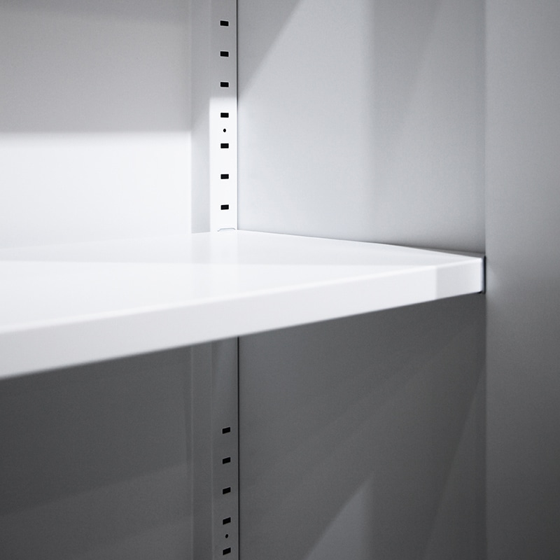 扉付きスチール書庫 スリム両開き3段 1台(ご注文単位1台)【直送品】