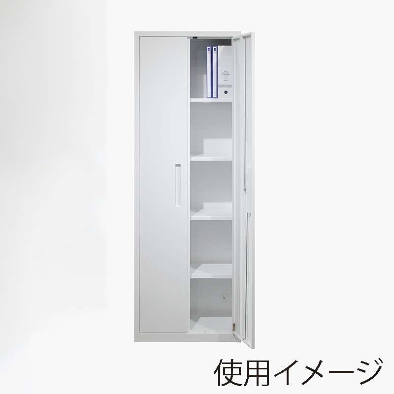 扉付きスチール書庫 スリム両開き5段  1台（ご注文単位1台）【直送品】