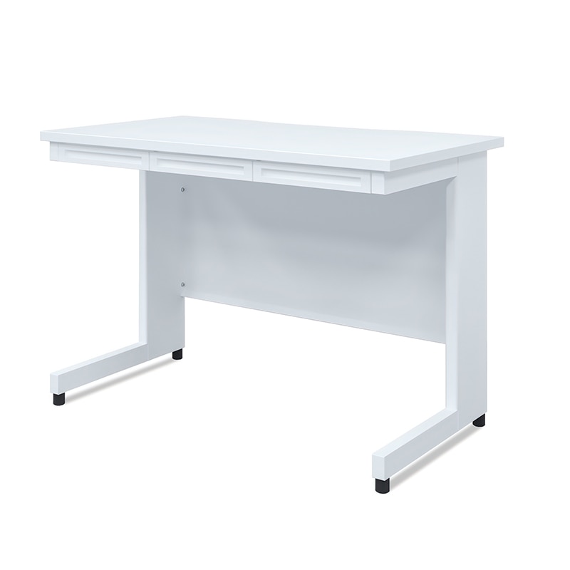 スチール製パソコンデスク 100cm ホワイト天板×ホワイト本体 1台(ご注文単位1台)【直送品】