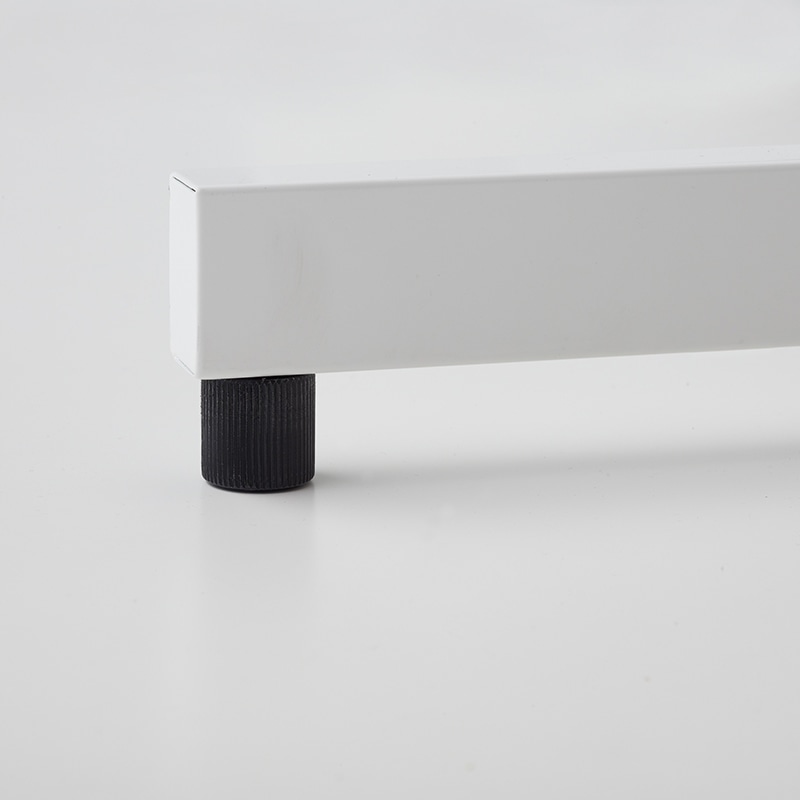 スチール製パソコンデスク 100cm 木目天板×ホワイト本体 1台（ご注文単位1台）【直送品】