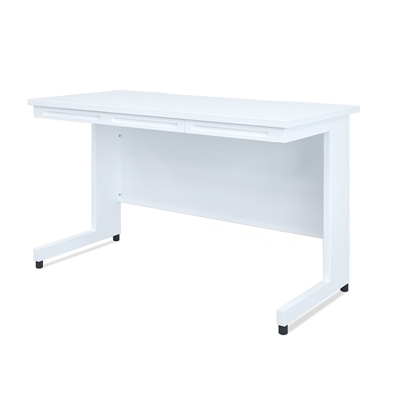 スチール製パソコンデスク 120cm ホワイト天板×ホワイト本体 1台（ご注文単位1台）【直送品】