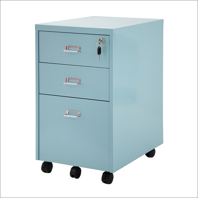 カラースチールキャビネット ライトブルー 1台(ご注文単位1台)【直送品】