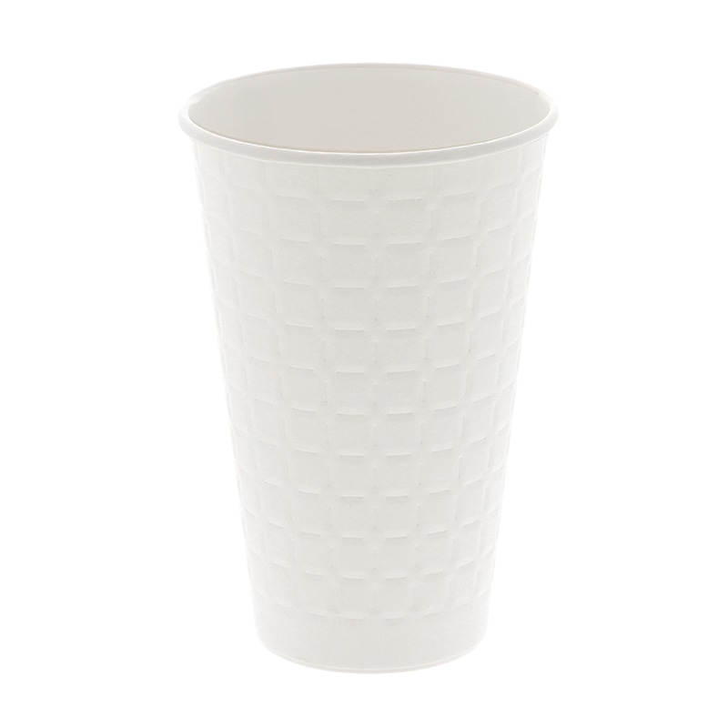 スマイル 紙コップ 325664モデレカップL 420ml 無地 白 50個/袋