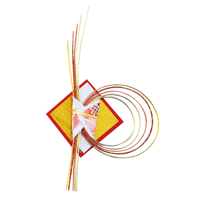 神堂 いろどり水引飾り のしリング 09943 50本/束(ご注文単位1束)【直送品】