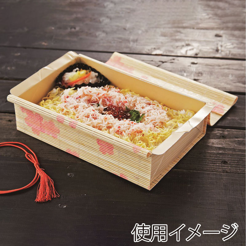 神堂 ポップアップスダレBOX 1.5合 桜柄　04642 10枚/袋（ご注文単位10袋）【直送品】