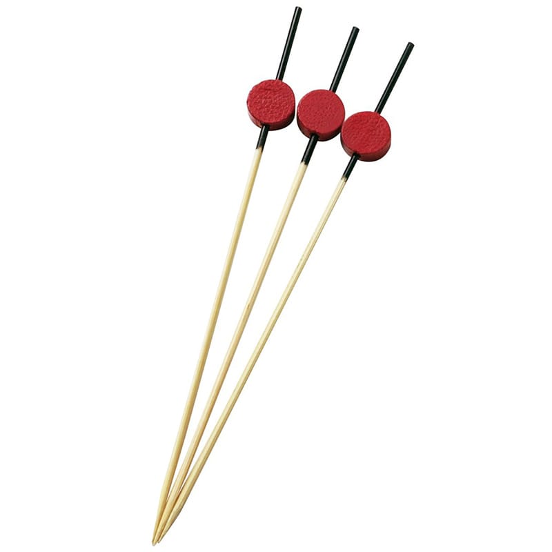 神堂 かんざし串 12cm 06093 赤 100本/パック(ご注文単位1パック)【直送品】