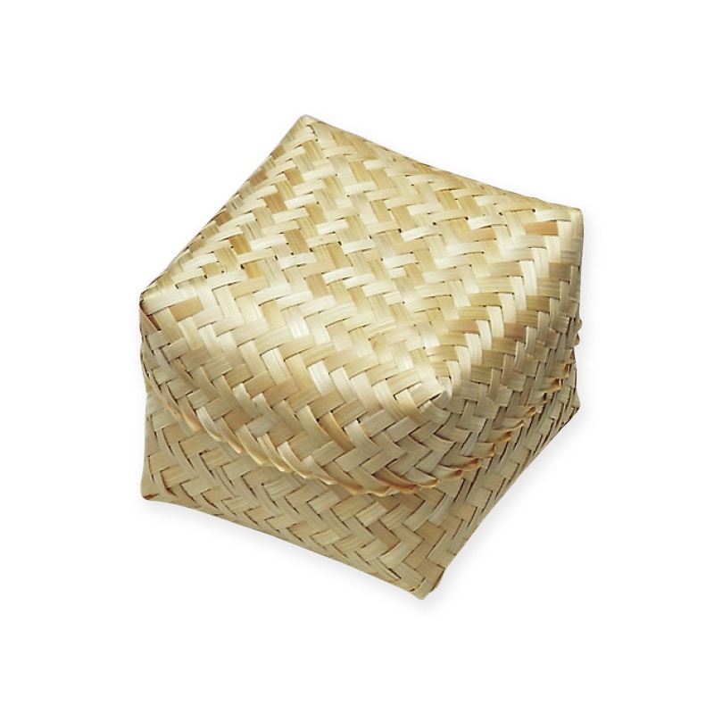 神堂 竹カゴ　アジロキューブ S ナチュラル 1個（ご注文単位1個）【直送品】