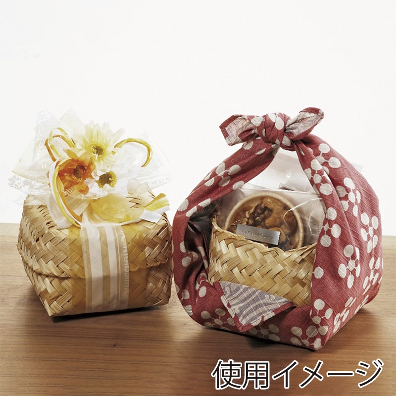 神堂 竹カゴ アジロキューブ S ナチュラル 1個(ご注文単位1個)【直送品】