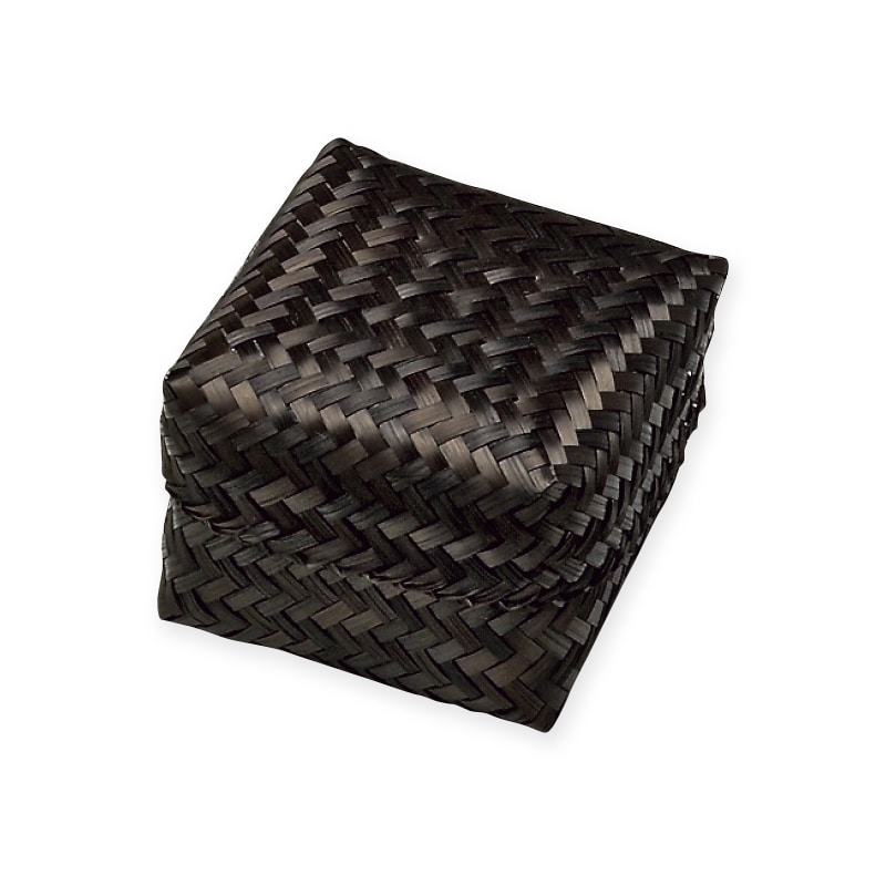 神堂 竹カゴ　アジロキューブ S ブラック 1個（ご注文単位1個）【直送品】