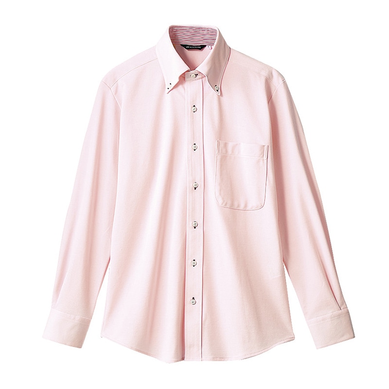 住商モンブラン(株) ZK2711-5CB_4L ニットシャツ 男女兼用長袖　4L ピンク 1枚（ご注文単位1枚）【直送品】