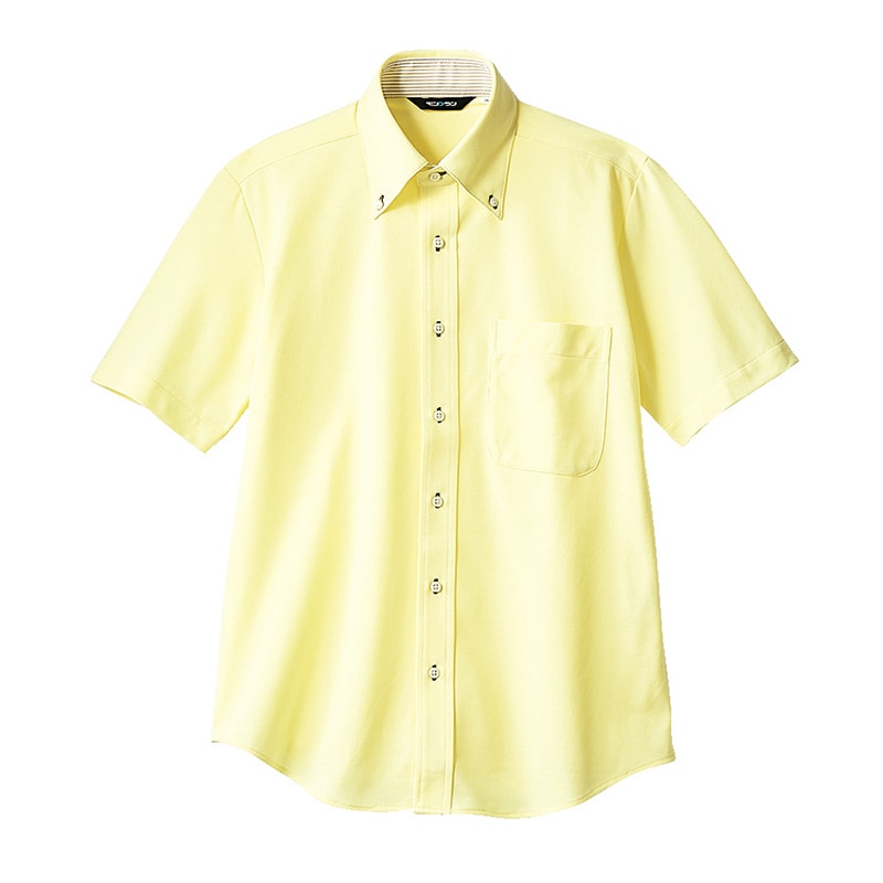 住商モンブラン(株) ZK2712-3CB_S ニットシャツ 男女兼用半袖 S イエロー 1枚(ご注文単位1枚)【直送品】