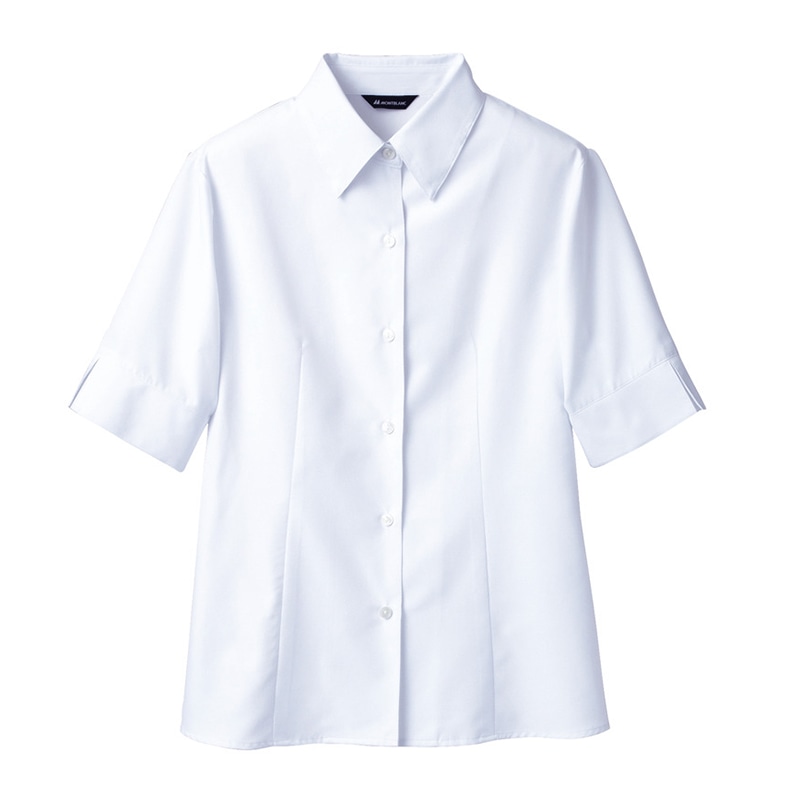 住商モンブラン(株) BK2162-2_17 ブラウス レディス5分袖　17 白 1枚（ご注文単位1枚）【直送品】