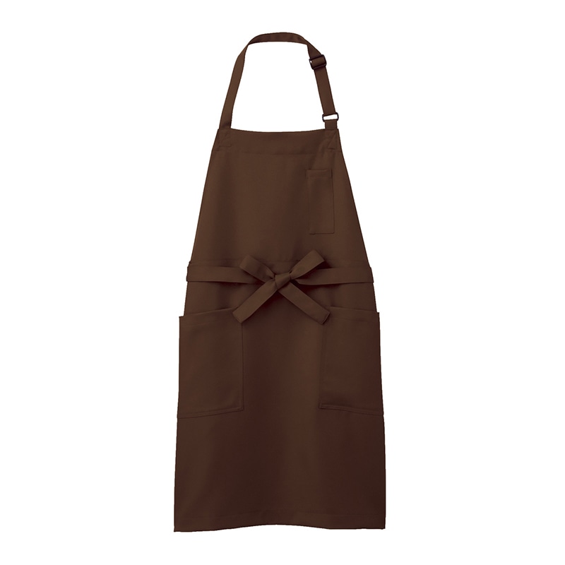 住商モンブラン(株) 5-784_F エプロン 男女兼用 フリーサイズ ブラウン 1枚(ご注文単位1枚)【直送品】