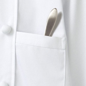 住商モンブラン(株) 6-951_S コックコート 男女兼用長袖 S 白/黒 1枚(ご注文単位1枚)【直送品】