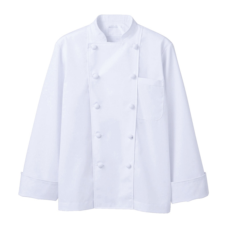 住商モンブラン(株) 6-911_S コックコート 男女兼用長袖 S 白 1枚(ご注文単位1枚)【直送品】