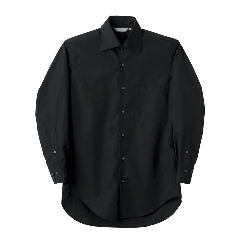 住商モンブラン(株) BS2541-1_S シャツ 男女兼用長袖　S 黒 1枚（ご注文単位1枚）【直送品】