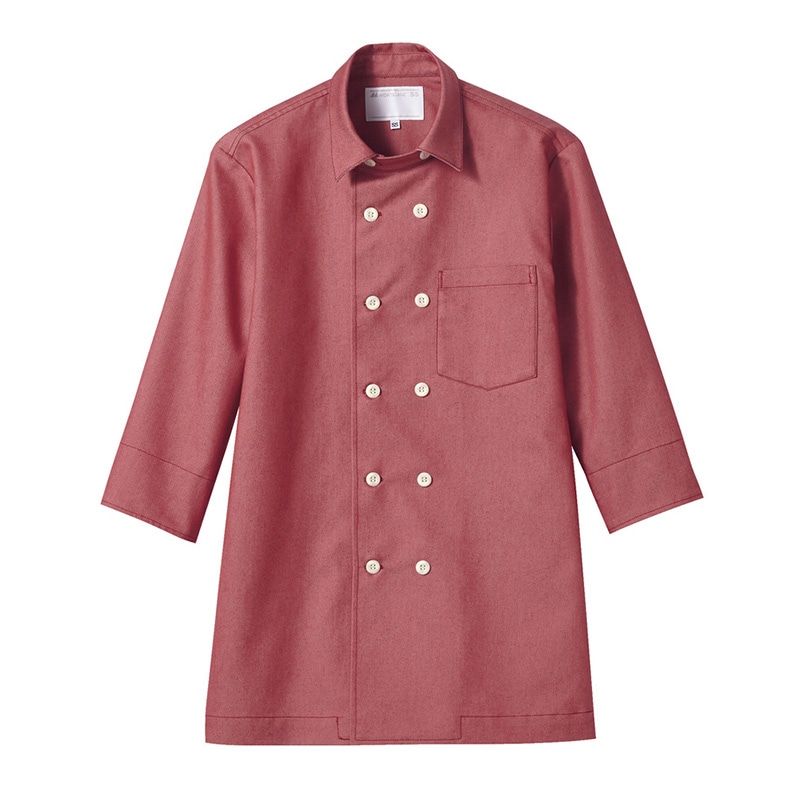 住商モンブラン(株) 6-1113_S コックジャケット 男女兼用長袖 S レッド 1枚(ご注文単位1枚)【直送品】