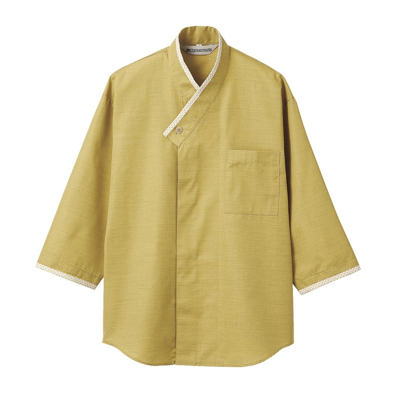 住商モンブラン(株) MC6977_S シャツ 男女兼用7分袖　S カラシ／ベージュ 1枚（ご注文単位1枚）【直送品】