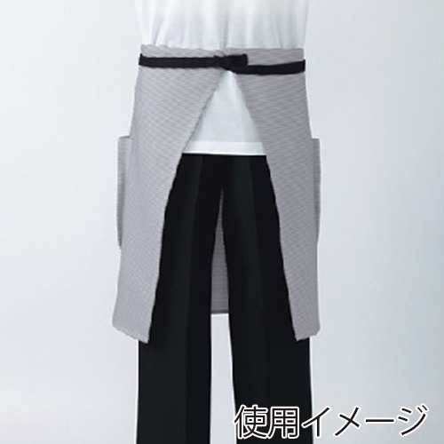 住商モンブラン(株) MC813_F サロンエプロン 男女兼用 フリーサイズ 白/黒ボーダー 1枚(ご注文単位1枚)【直送品】