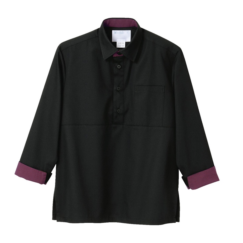 住商モンブラン(株) 2-325_S プルオーバー 男女兼用長袖 S 黒/エンジ 1枚(ご注文単位1枚)【直送品】