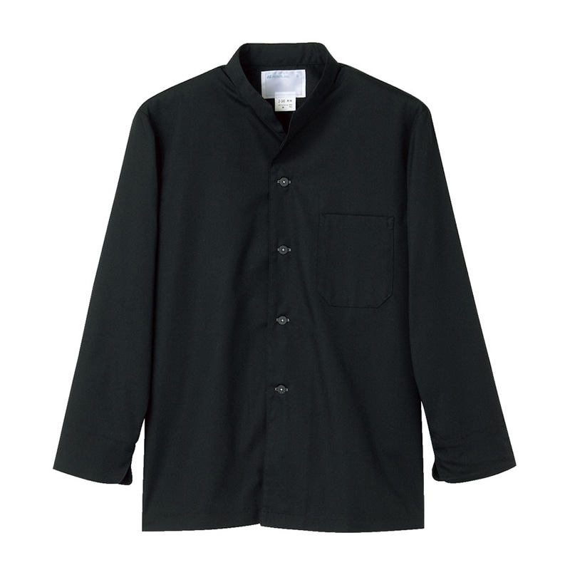 住商モンブラン(株) 2-345_L 調理シャツ 男女兼用長袖 L 黒 1枚(ご注文単位1枚)【直送品】