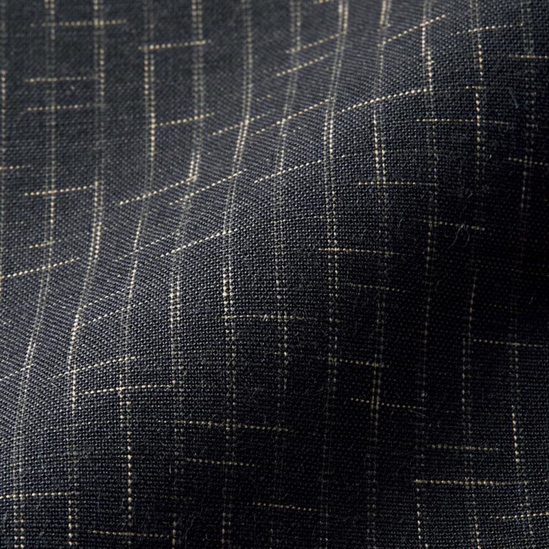 住商モンブラン(株) 2-391_M 和風シャツ 男女兼用7分袖 M 黒/ベージュ 1枚(ご注文単位1枚)【直送品】