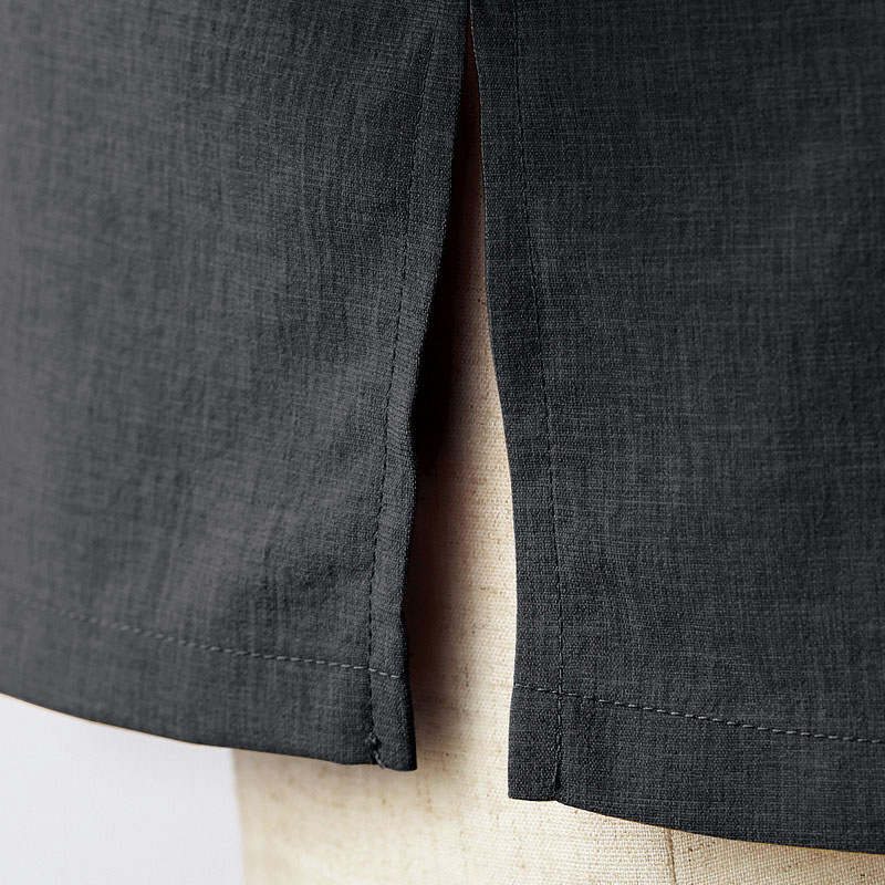 住商モンブラン(株) 2-391_L 和風シャツ 男女兼用7分袖 L 黒/ベージュ 1枚(ご注文単位1枚)【直送品】