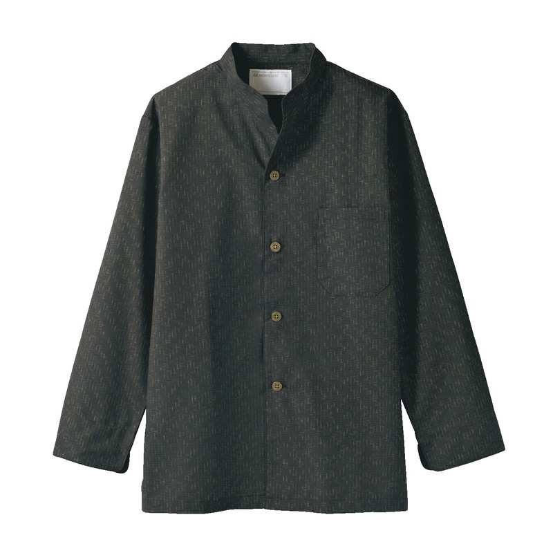 住商モンブラン(株) 2-395_S 調理シャツ 男女兼用長袖 S 黒 1枚(ご注文単位1枚)【直送品】