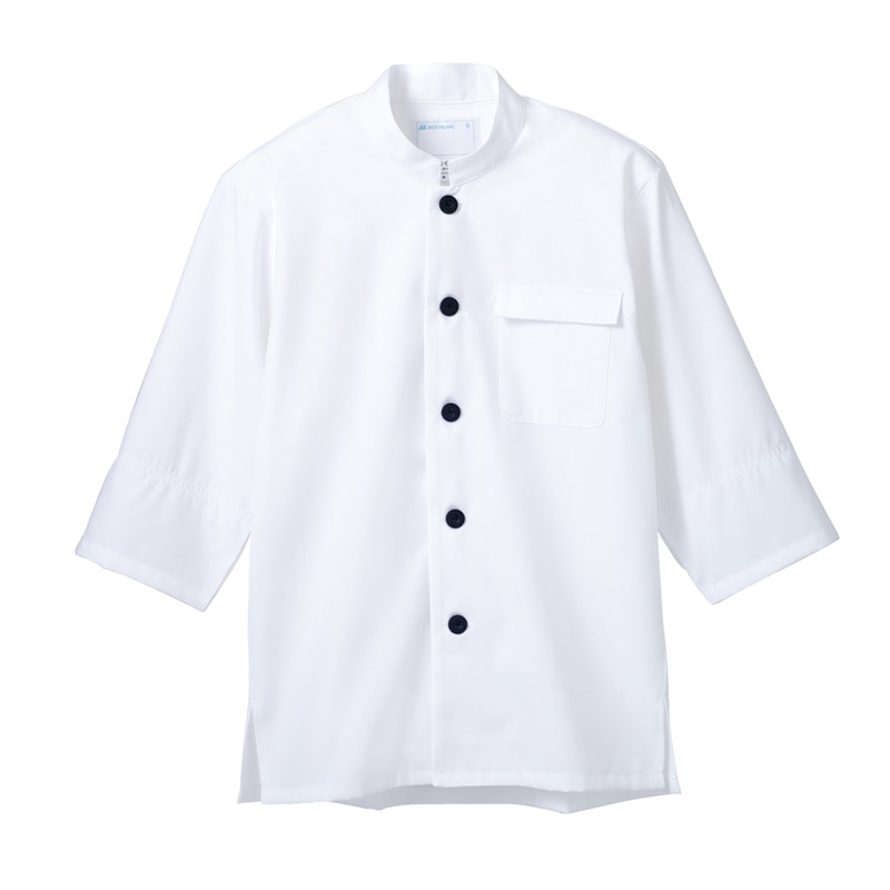 住商モンブラン(株) 2-651_S 調理コート 男女兼用7分袖　S 白 1枚（ご注文単位1枚）【直送品】