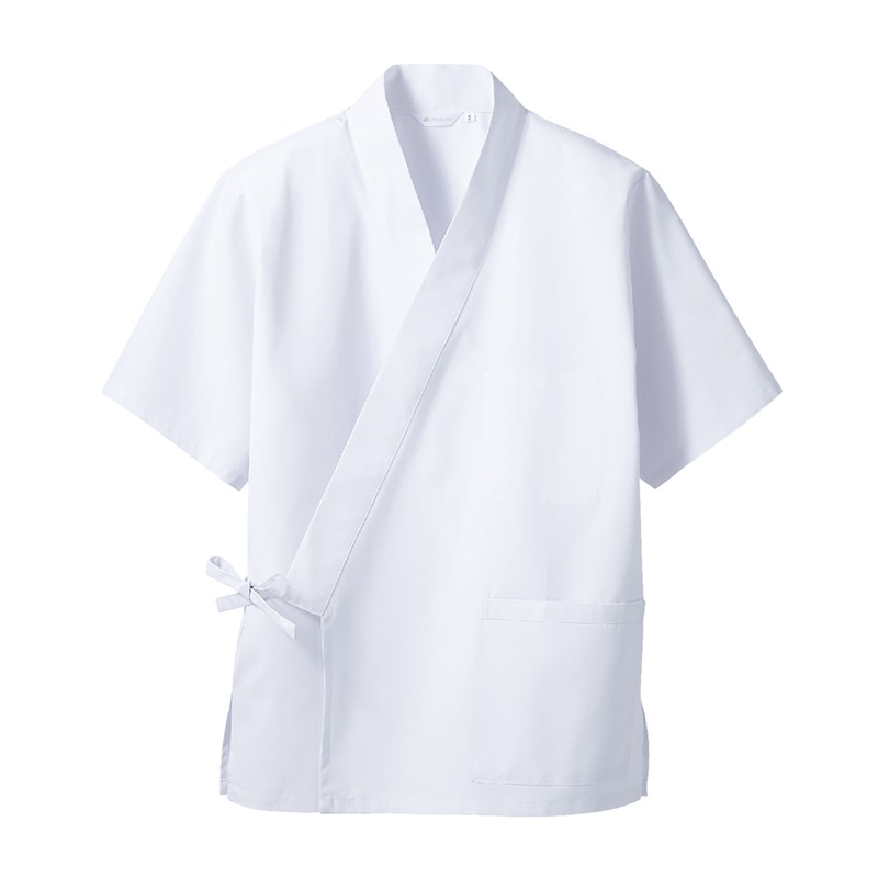 住商モンブラン(株) 3-531_S はっぴ 男女兼用7分袖 S 白 1枚(ご注文単位1枚)【直送品】