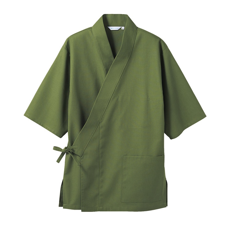 住商モンブラン(株) 3-576_S はっぴ 男女兼用7分袖 S オリーブ 1枚(ご注文単位1枚)【直送品】