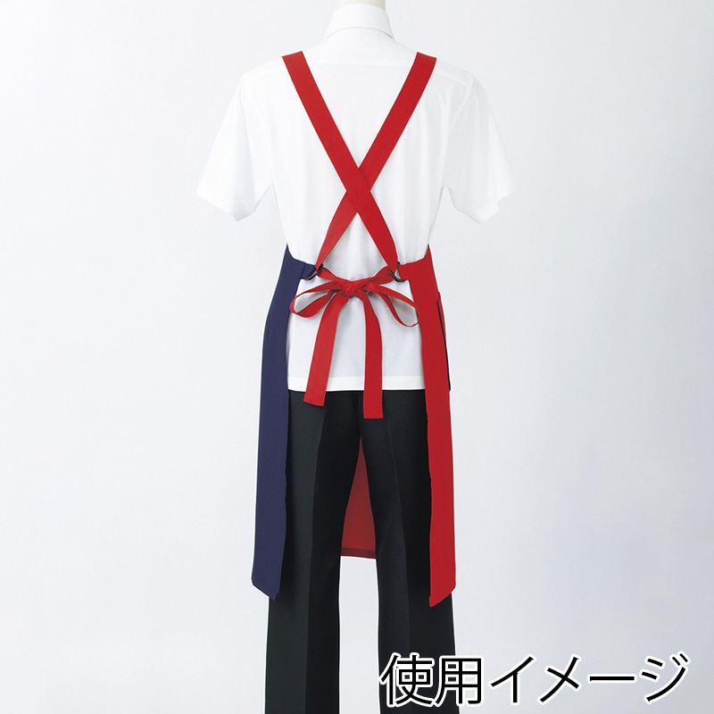 住商モンブラン(株) 5-021_F エプロン 男女兼用 フリーサイズ ベージュ/茶 1枚(ご注文単位1枚)【直送品】