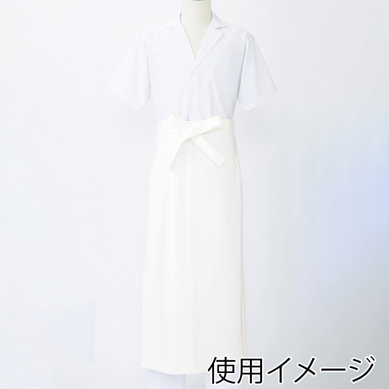 住商モンブラン(株) 5-461_F 防水腰下エプロン 男女兼用 フリーサイズ 白 1枚(ご注文単位1枚)【直送品】