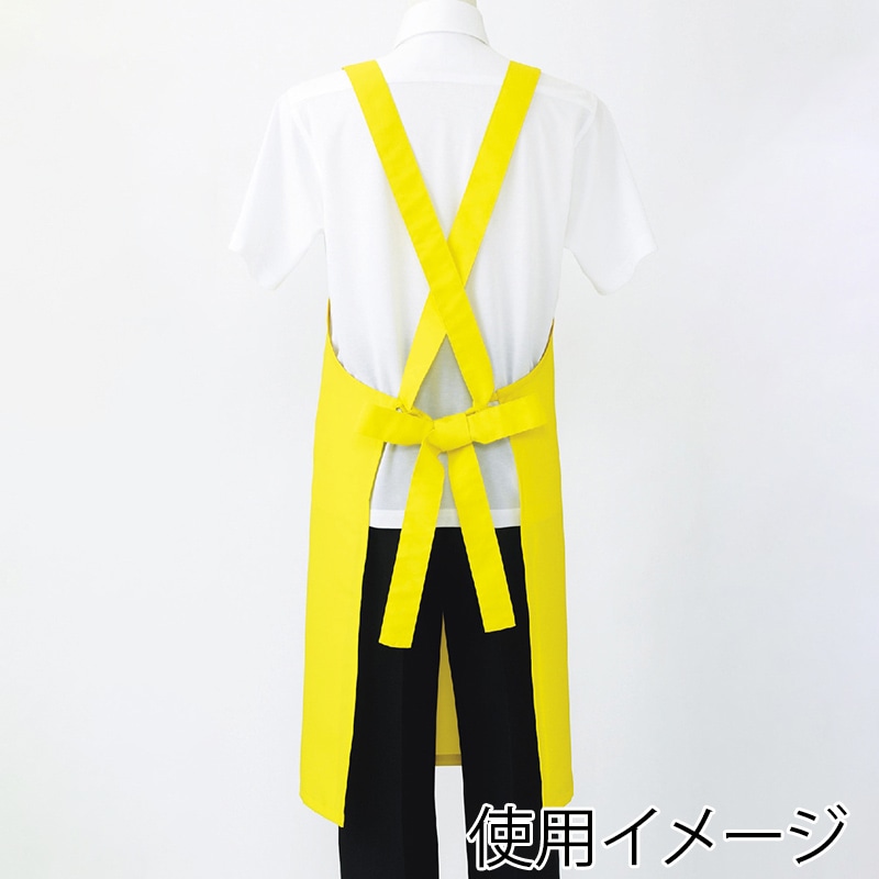 住商モンブラン(株) 5-685_F エプロン 男女兼用 フリーサイズ イエロー 1枚(ご注文単位1枚)【直送品】