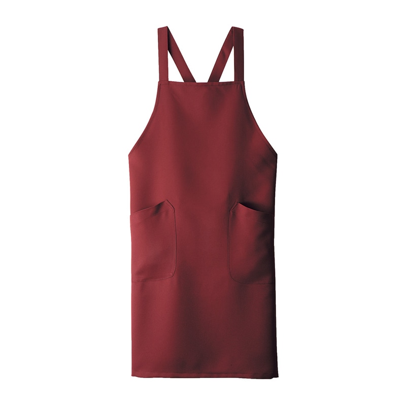 住商モンブラン(株) 5-753_F エプロン 男女兼用 フリーサイズ ワイン 1枚(ご注文単位1枚)【直送品】
