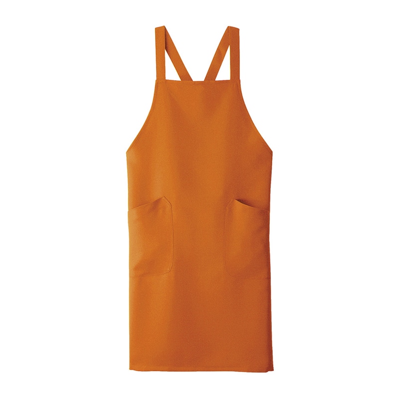 住商モンブラン(株) 5-756_F エプロン 男女兼用 フリーサイズ オレンジ 1枚(ご注文単位1枚)【直送品】