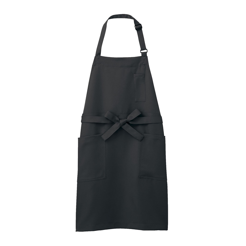 住商モンブラン(株) 5-781_F エプロン 男女兼用 フリーサイズ 黒 1枚(ご注文単位1枚)【直送品】
