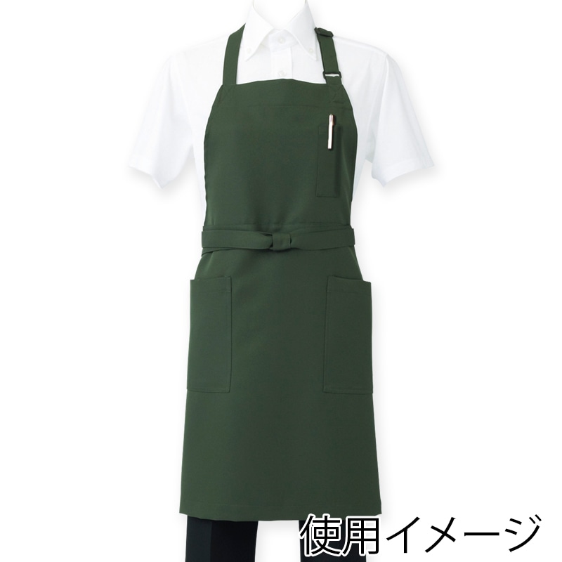 住商モンブラン(株) 5-781_F エプロン 男女兼用 フリーサイズ 黒 1枚(ご注文単位1枚)【直送品】