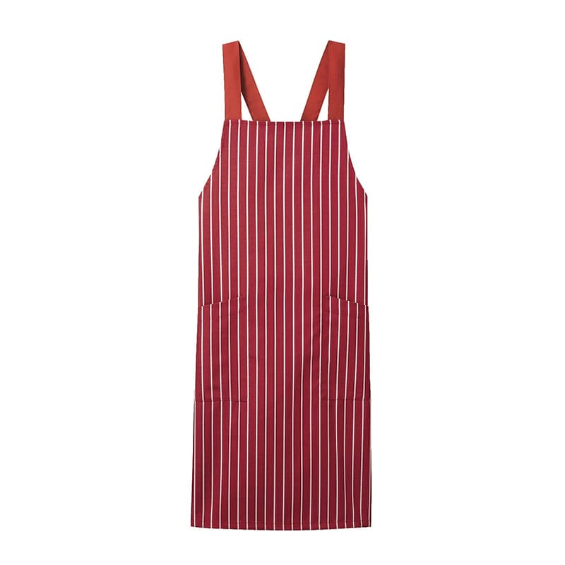 住商モンブラン(株) 5-854_F エプロン 男女兼用 フリーサイズ レッドストライプ/レンガ 1枚(ご注文単位1枚)【直送品】