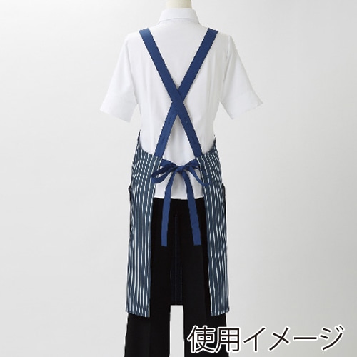 住商モンブラン(株) 5-854_F エプロン 男女兼用 フリーサイズ レッドストライプ/レンガ 1枚(ご注文単位1枚)【直送品】