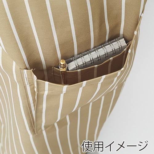 住商モンブラン(株) 5-854_F エプロン 男女兼用 フリーサイズ レッドストライプ/レンガ 1枚(ご注文単位1枚)【直送品】