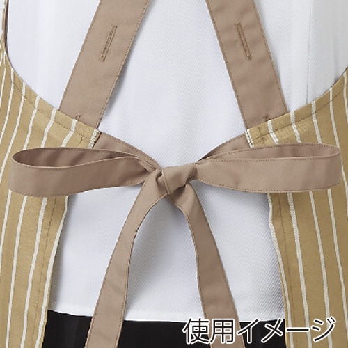 住商モンブラン(株) 5-854_F エプロン 男女兼用 フリーサイズ レッドストライプ/レンガ 1枚(ご注文単位1枚)【直送品】