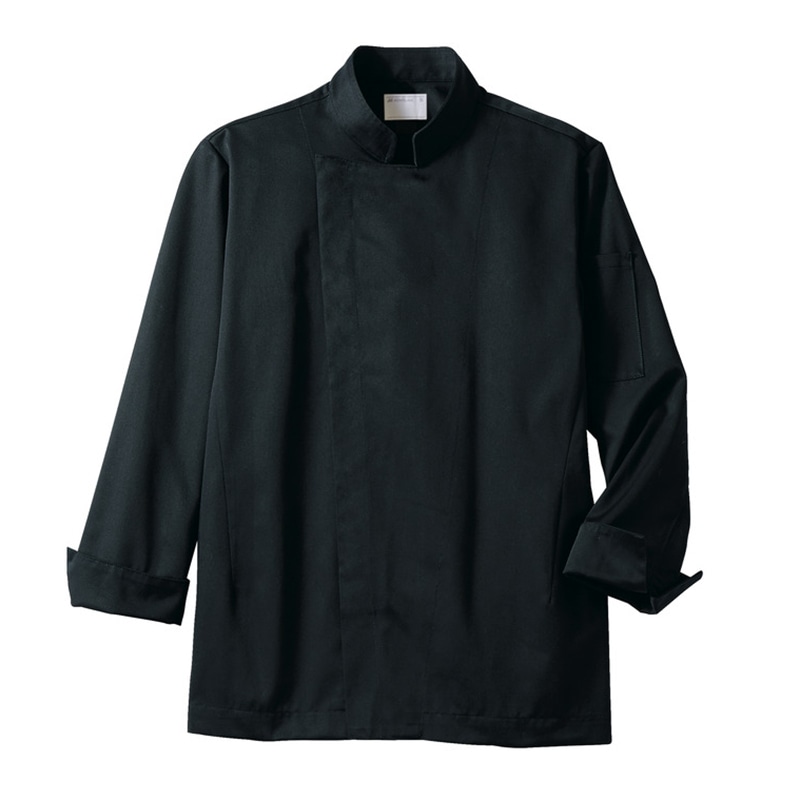 住商モンブラン(株) 6-1003_SS コックコート 男女兼用長袖 SS 黒 1枚(ご注文単位1枚)【直送品】