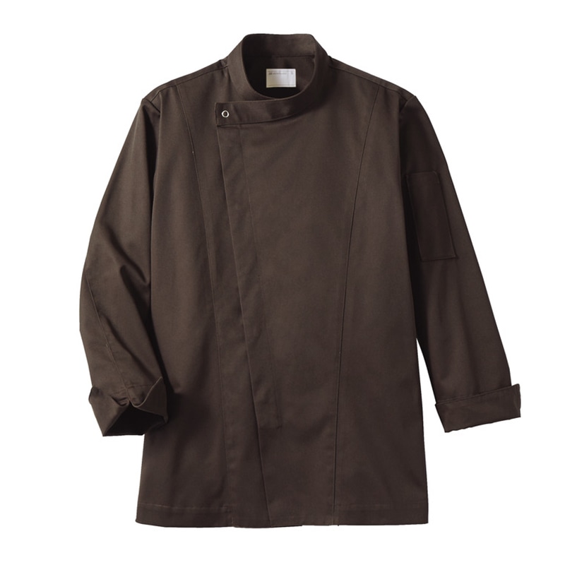 住商モンブラン(株) 6-1019_3L コックコート 男女兼用長袖 3L ブラウン 1枚(ご注文単位1枚)【直送品】