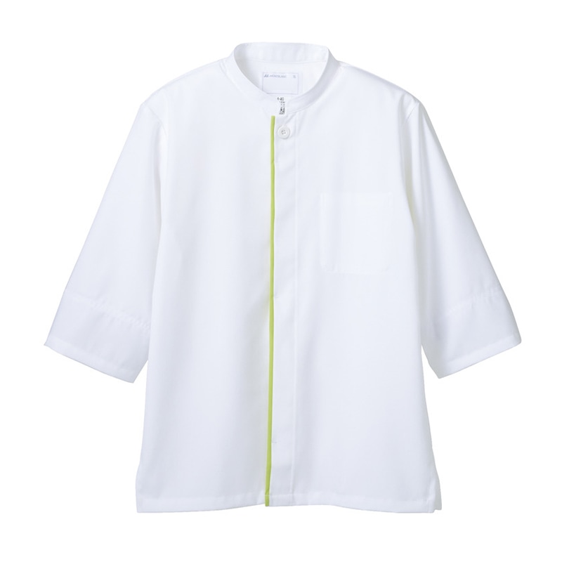 住商モンブラン(株) 6-463_M 調理コート 男女兼用7分袖 M 白/グリーン 1枚(ご注文単位1枚)【直送品】