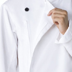 住商モンブラン(株) 6-941_3L コックコート 男女兼用長袖 3L 白/黒 1枚(ご注文単位1枚)【直送品】