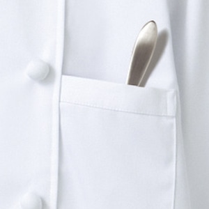 住商モンブラン(株) 6-973_3L コックコート 男女兼用長袖　3L 白／黒 1枚（ご注文単位1枚）【直送品】