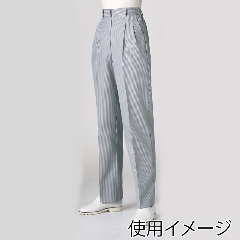 住商モンブラン(株) 7-133_4L パンツ レディス 4L 紺ストライプ 1枚(ご注文単位1枚)【直送品】